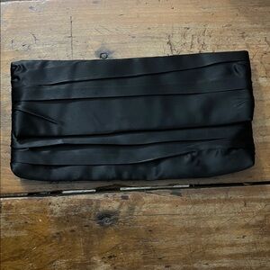 La Regale Black Silk Clutch.  Beautiful and sophisticated! 12” X 6.5”.